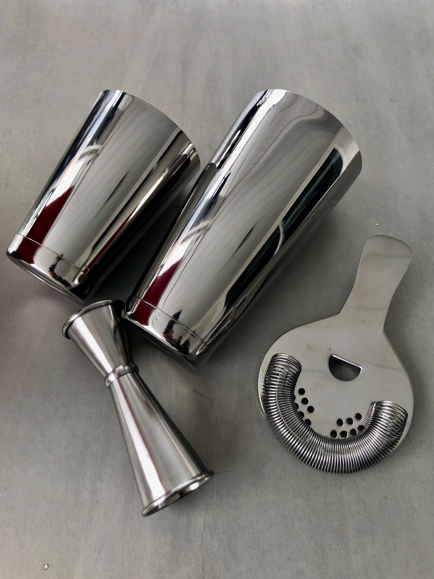 Cocktail Shaker Kit (2 tins, strainer & jigger)